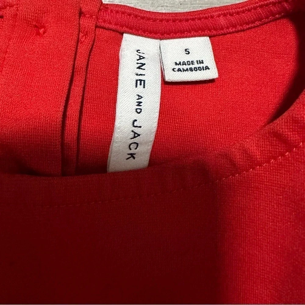 Janie & Jack Girl's Red Ruffle Short-Sleeve Blouse Size 5T
